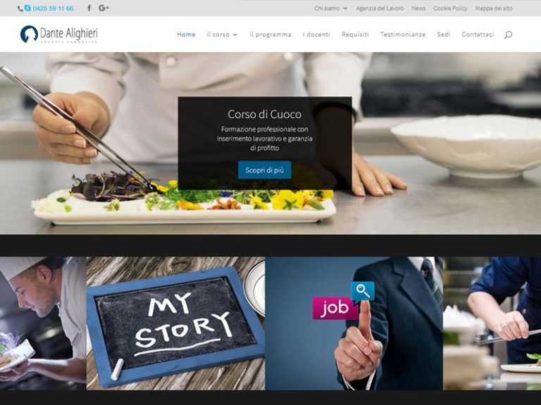 nuovo sito corso di cuoco didattica alighieri